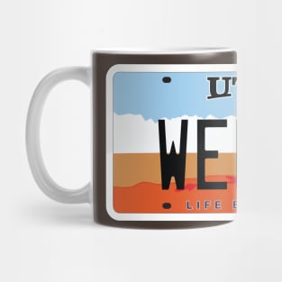 Utah Vanity license plate weber grill Mug